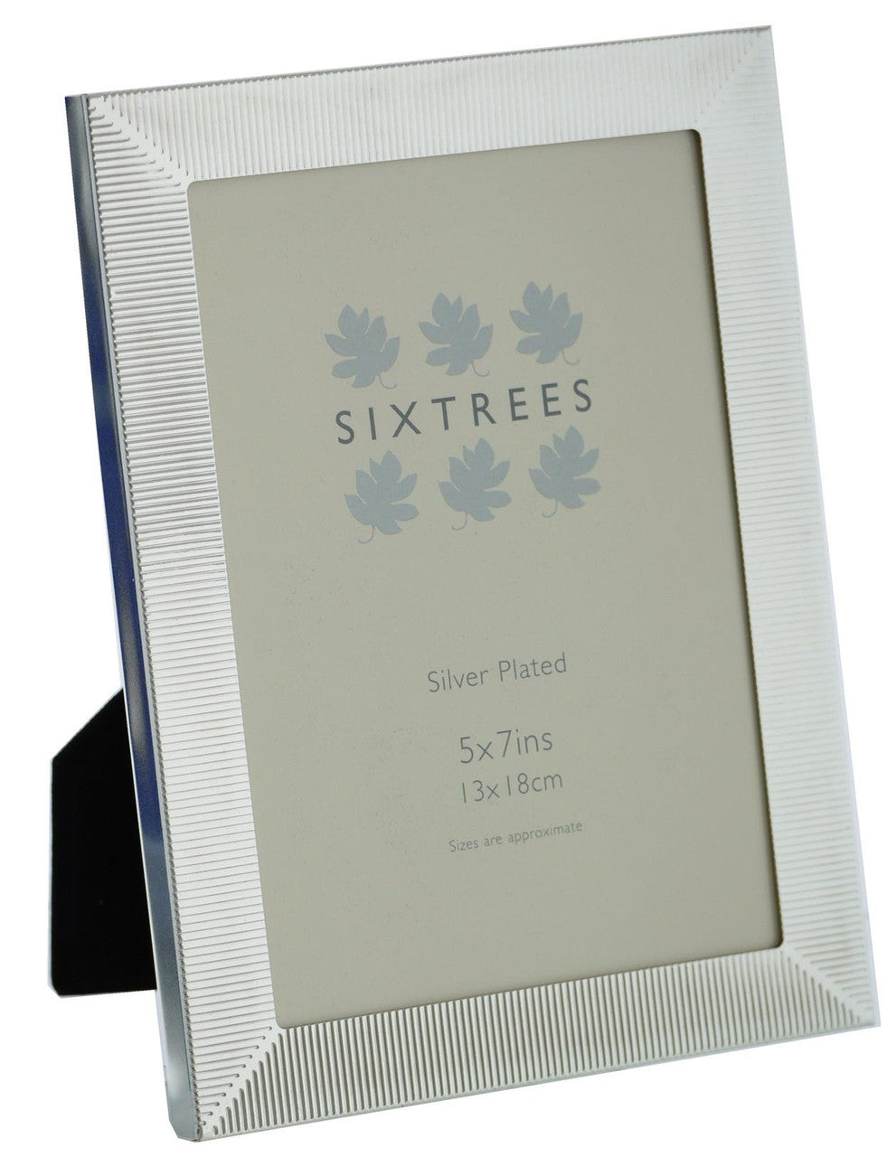 Sixtrees Photo Frame White Silver Plate 5x7