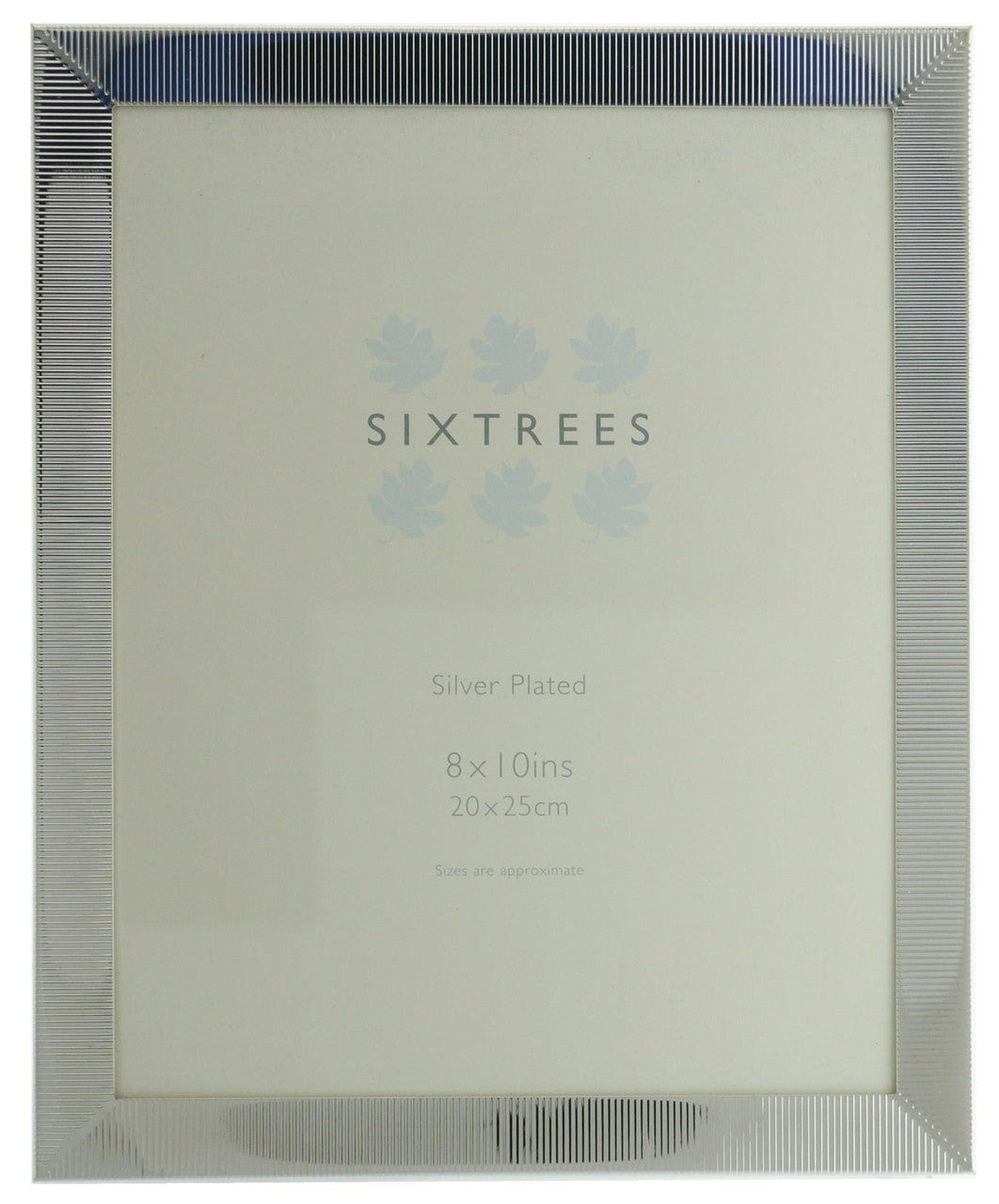 Sixtrees Photo Frame White Silver Plate 8x10