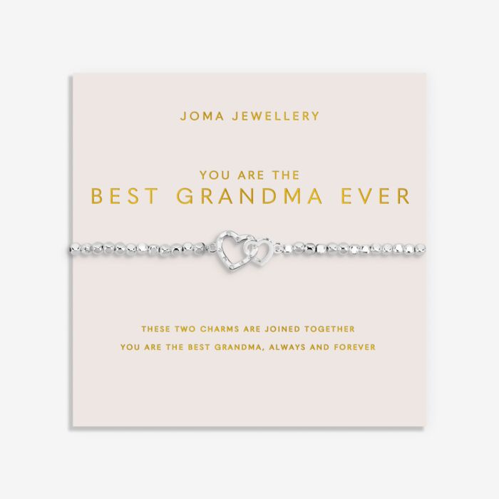 Joma Jewellery Forever Yours You Are the Best Grandma Ever Silver Plated Bracelet