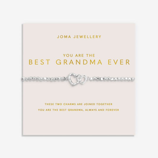 Joma Jewellery Forever Yours You Are the Best Grandma Ever Silver Plated Bracelet