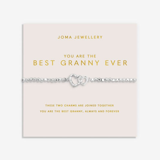 Joma Jewellery Forever Yours You Are the Best Granny Ever Silver Plated Bracelet