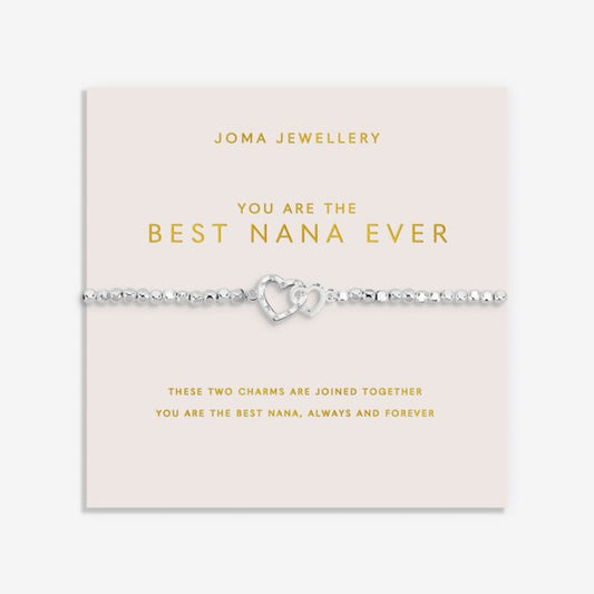 Joma Jewellery Forever Yours You Are the Best Nana Ever Silver Plated Bracelet