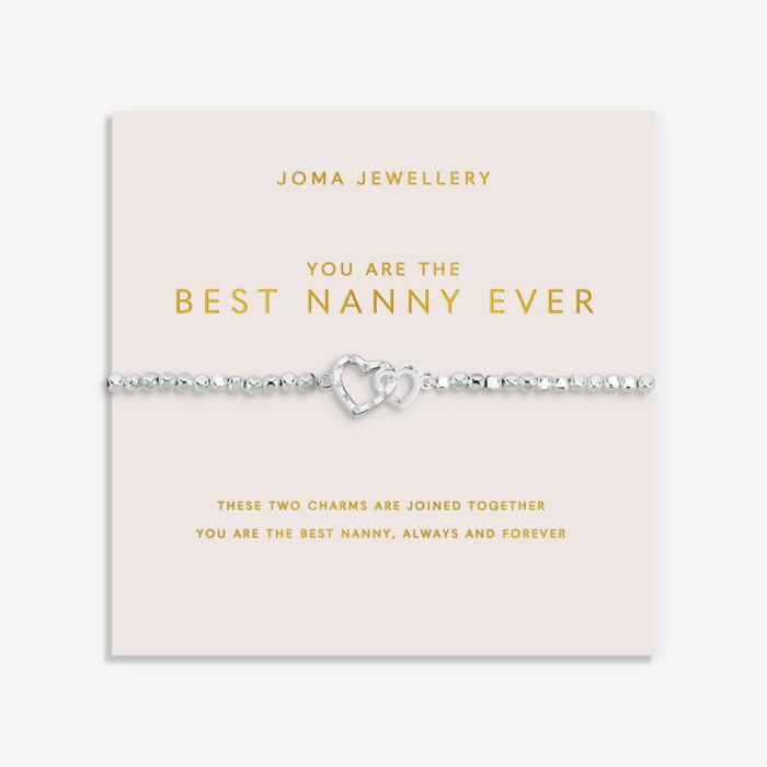 Joma Jewellery Forever Yours You Are the Best Nanny Ever Silver Plated Bracelet
