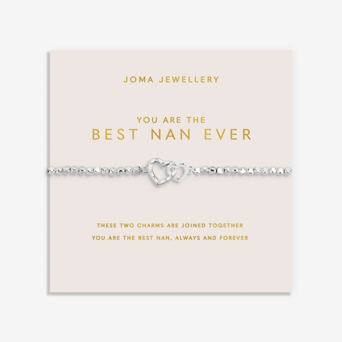 Joma Jewellery Forever Yours You Are the Best Nan Ever Silver Plated Bracelet
