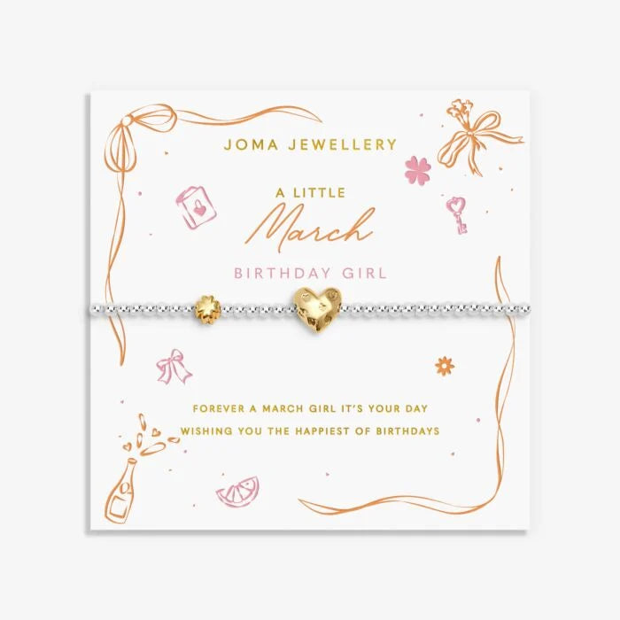 Joma Jewellery Birth Month A Little March Silver & Gold Plated Bracelet