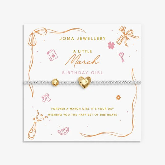 Joma Jewellery Birth Month A Little March Silver & Gold Plated Bracelet