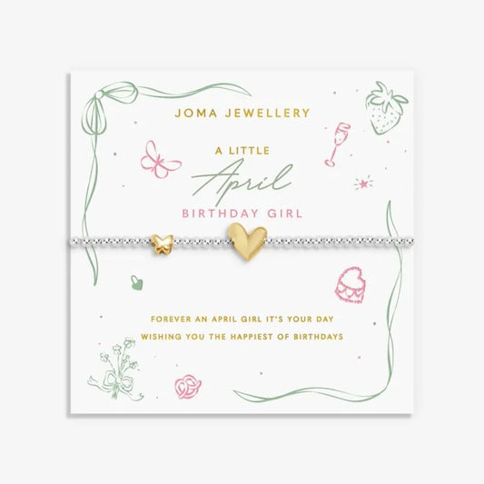Joma Jewellery Birth Month A Little April Silver & Gold Plated Bracelet