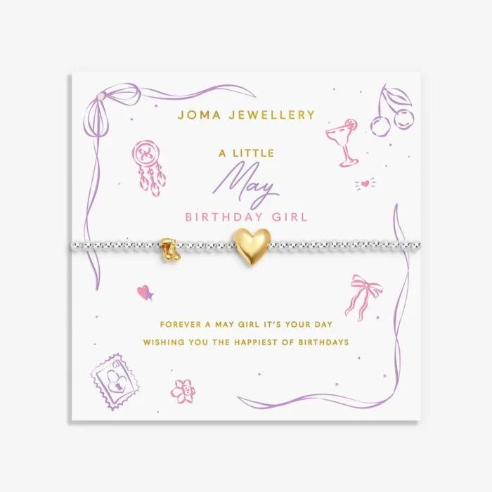 Joma Jewellery Birth Month A Little May Silver & Gold Plated Bracelet