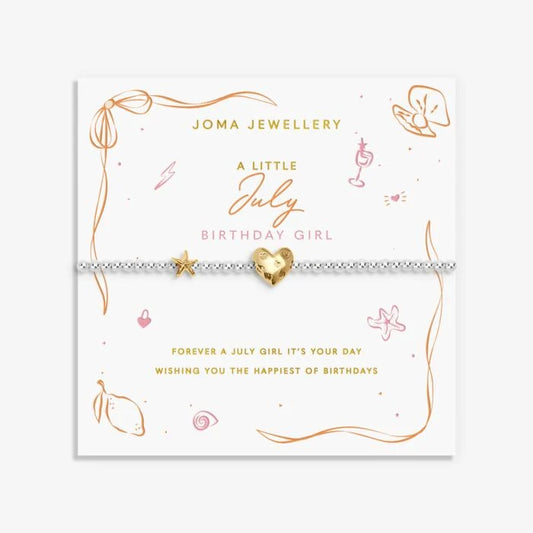 Joma Jewellery Birth Month A Little July Silver & Gold Plated Bracelet