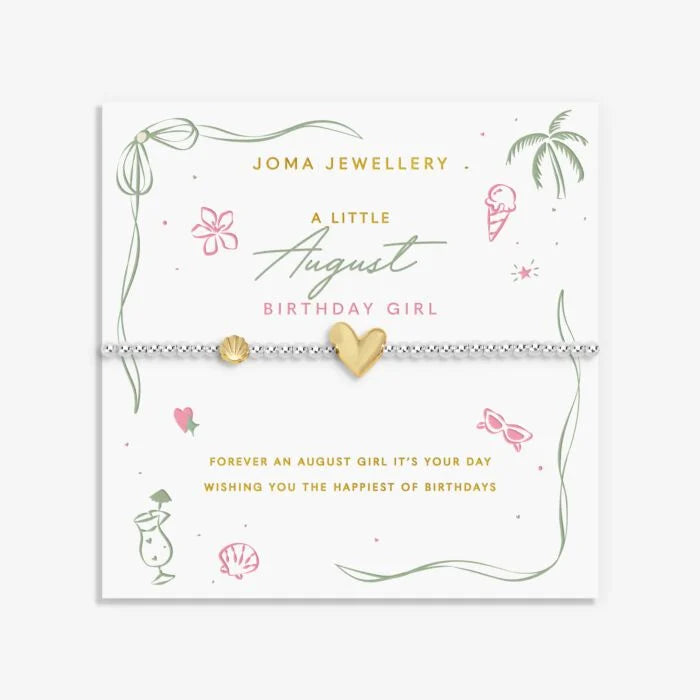 Joma Jewellery Birth Month A Little August Silver & Gold Plated Bracelet