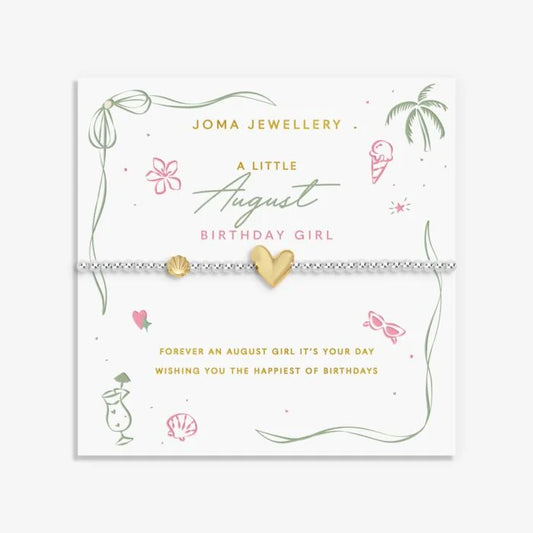 Joma Jewellery Birth Month A Little August Silver & Gold Plated Bracelet