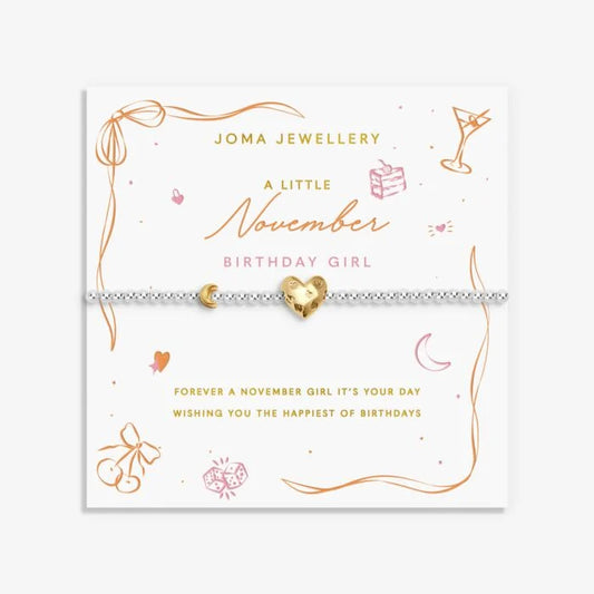 Joma Jewellery Birth Month A Little November Silver & Gold Plated Bracelet