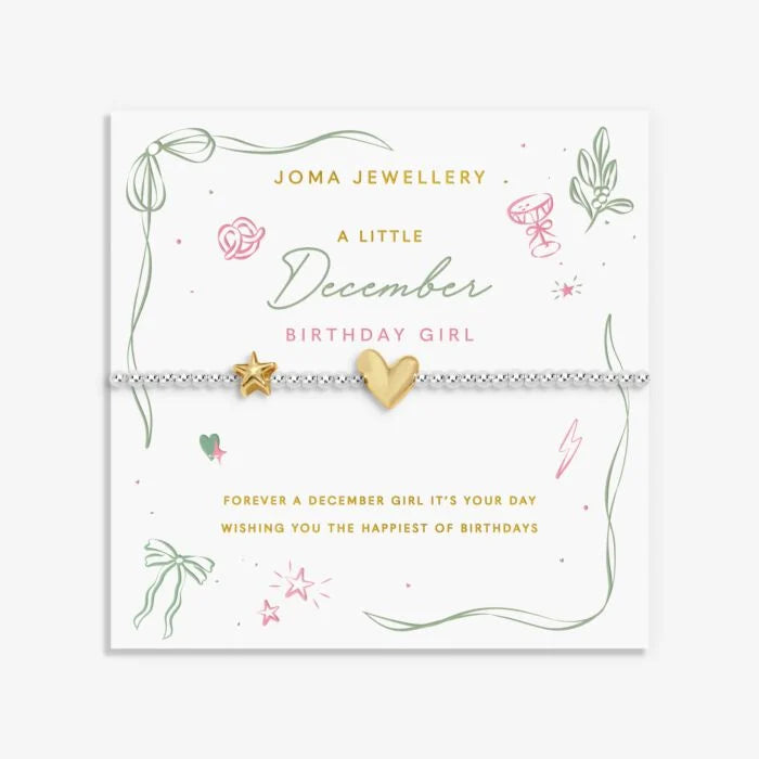 Joma Jewellery Birth Month A Little December Silver & Gold Plated Bracelet