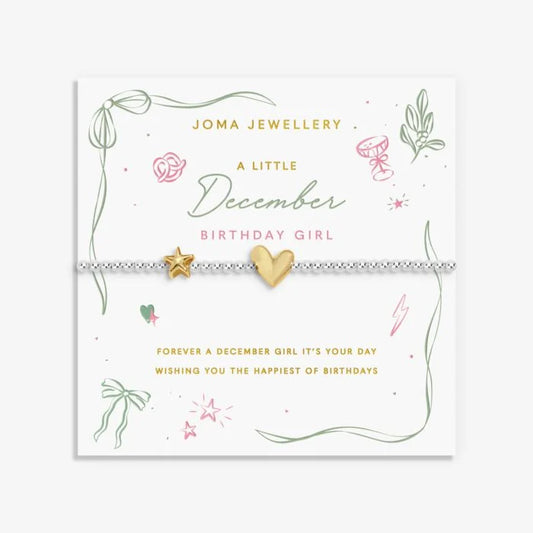 Joma Jewellery Birth Month A Little December Silver & Gold Plated Bracelet