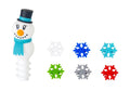 Eddingtons Christmas Silicone Snowman Bottle Stopper And Wine Charms Gift Set