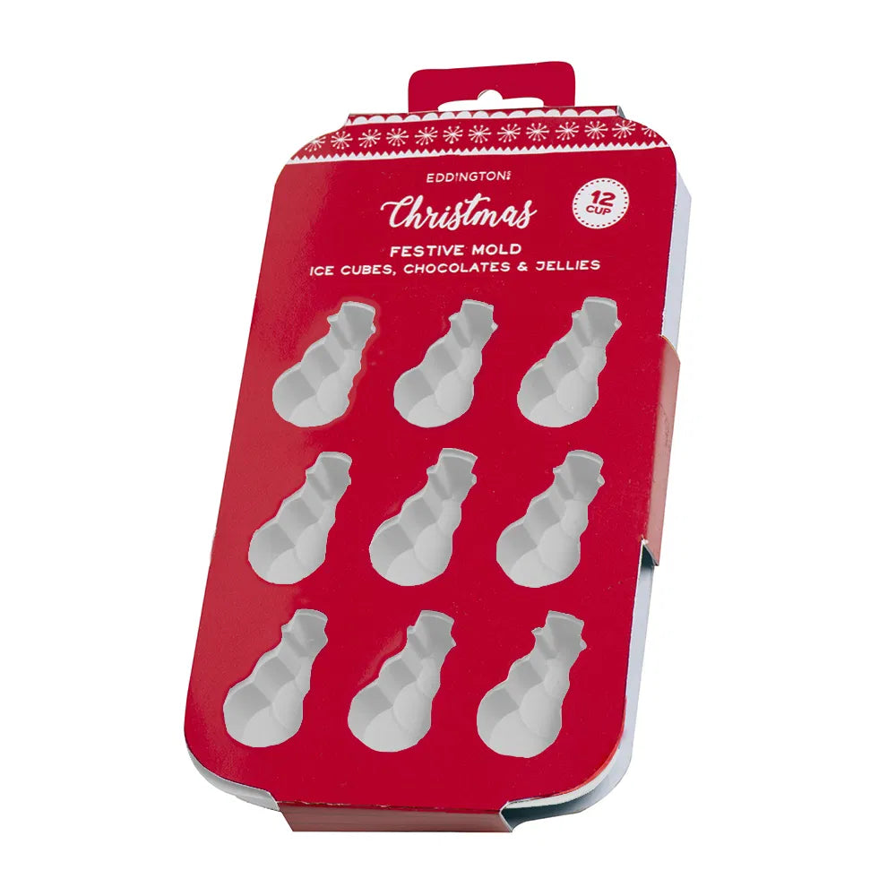 Christmas Snowman Silicone Tray 12 Cup
