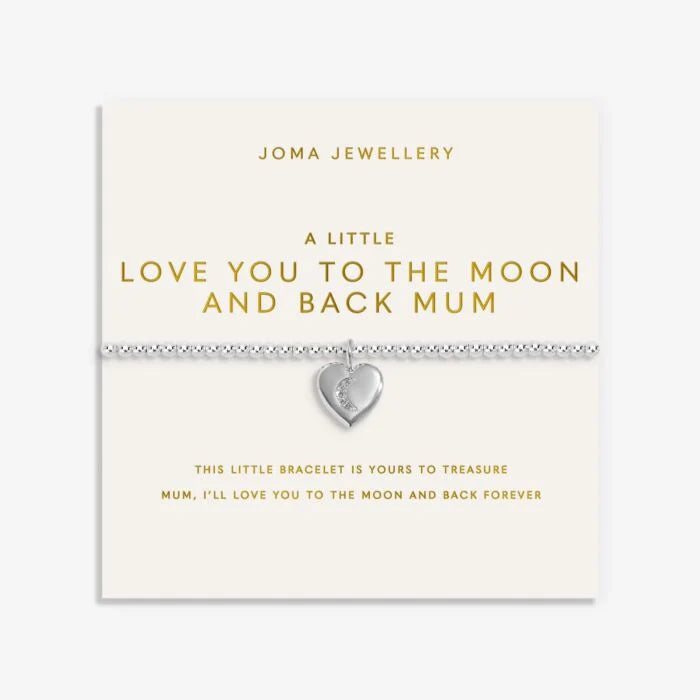 Joma Jewellery Mother's Day A Little Love You To the Moon and Back Silver Plated Bracelet