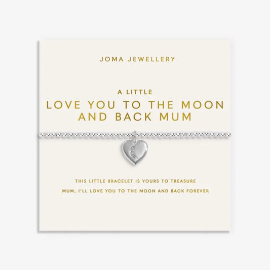 Joma Jewellery Mother's Day A Little Love You To the Moon and Back Silver Plated Bracelet