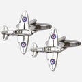 Spitfire Cufflinks Rhodium Plated