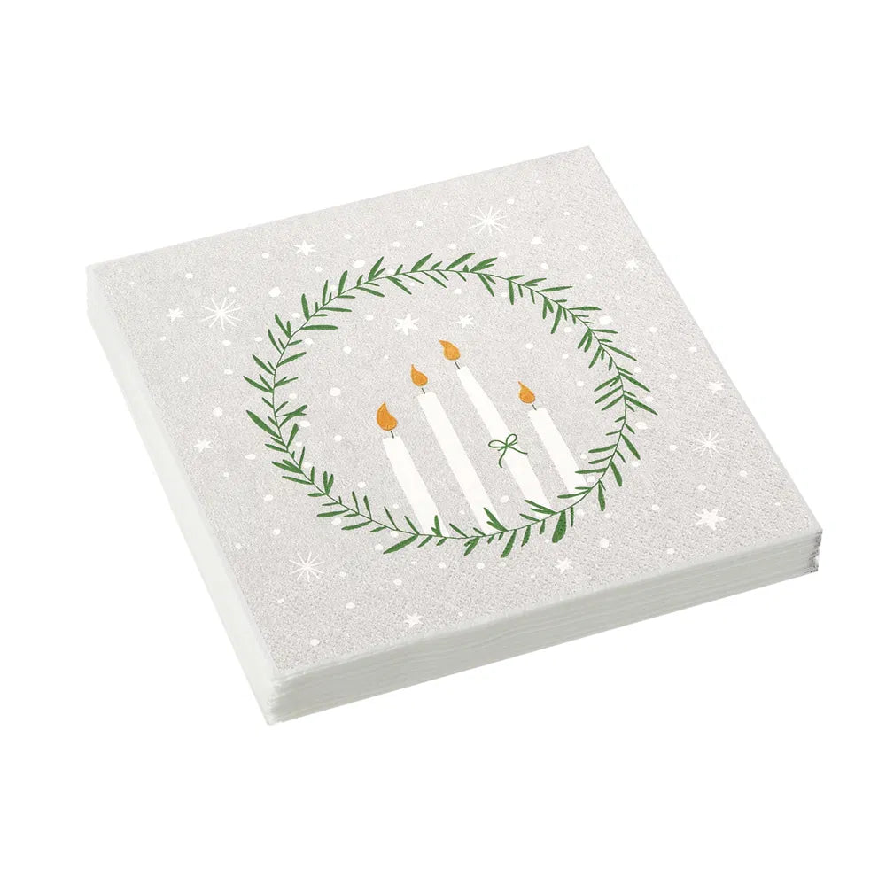 Christmas ‘ Delicate Wreath ‘ Paper Napkins