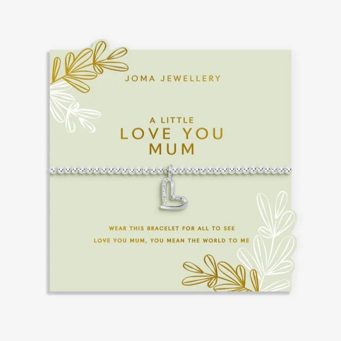Joma Jewellery Mother's Day A Little Love You Mum Silver Plated Bracelet