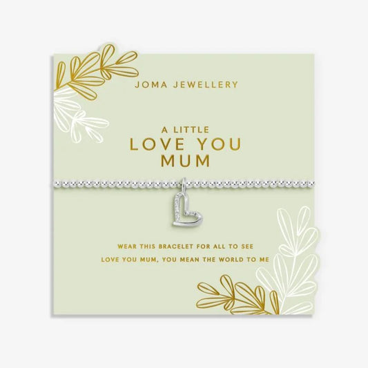 Joma Jewellery Mother's Day A Little Love You Mum Silver Plated Bracelet