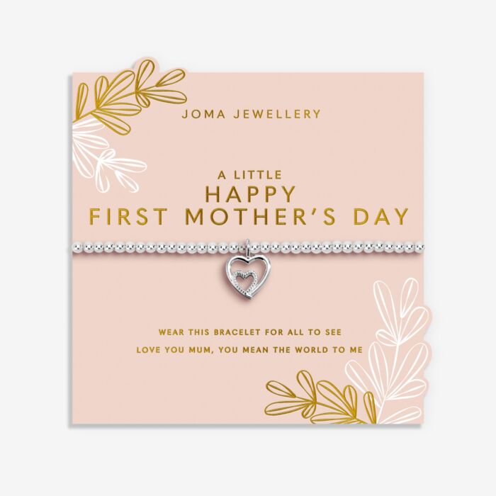 Joma Jewellery Mother's Day A Little Happy First Mother's Day Silver Plated Bracelet