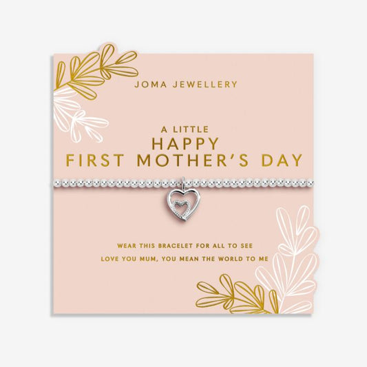 Joma Jewellery Mother's Day A Little Happy First Mother's Day Silver Plated Bracelet