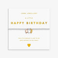 Joma Jewellery A Little Charmed Moments Happy Birthday Silver, Gold & Rose Gold Plated Bracelet