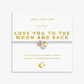 Joma Jewellery A Little Charmed Moments Love You To the Moon and Back Silver, Gold & Rose Gold Plated Bracelet