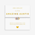 Joma Jewellery A Little Charmed Moments Amazing Auntie Silver, Gold & Rose Gold Plated Bracelet