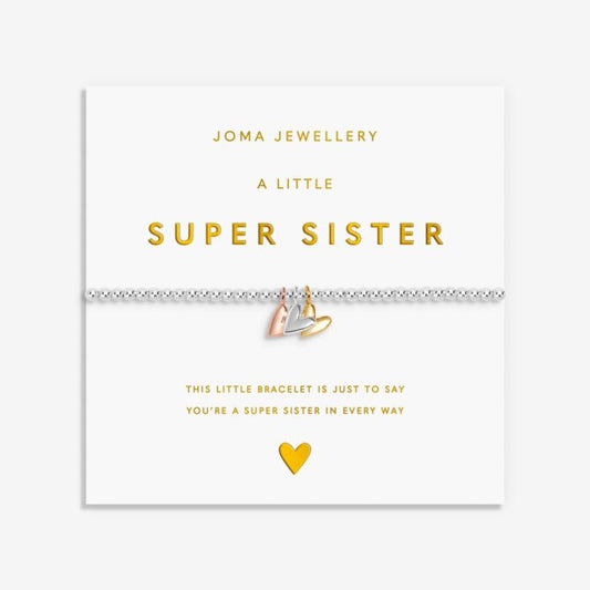 Joma Jewellery A Little Charmed Moments Super Sister Silver, Gold & Rose Gold Plated Bracelet
