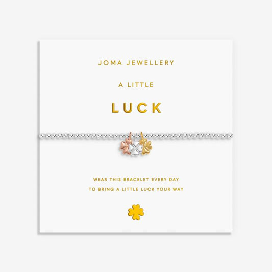 Joma Jewellery A Little Charmed Moments Luck Silver, Gold & Rose Gold Plated Bracelet