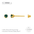 Inverness 9ct Gold Green CZ 3mm