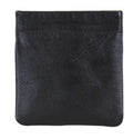 David Aster Black Leather Coin Pouch