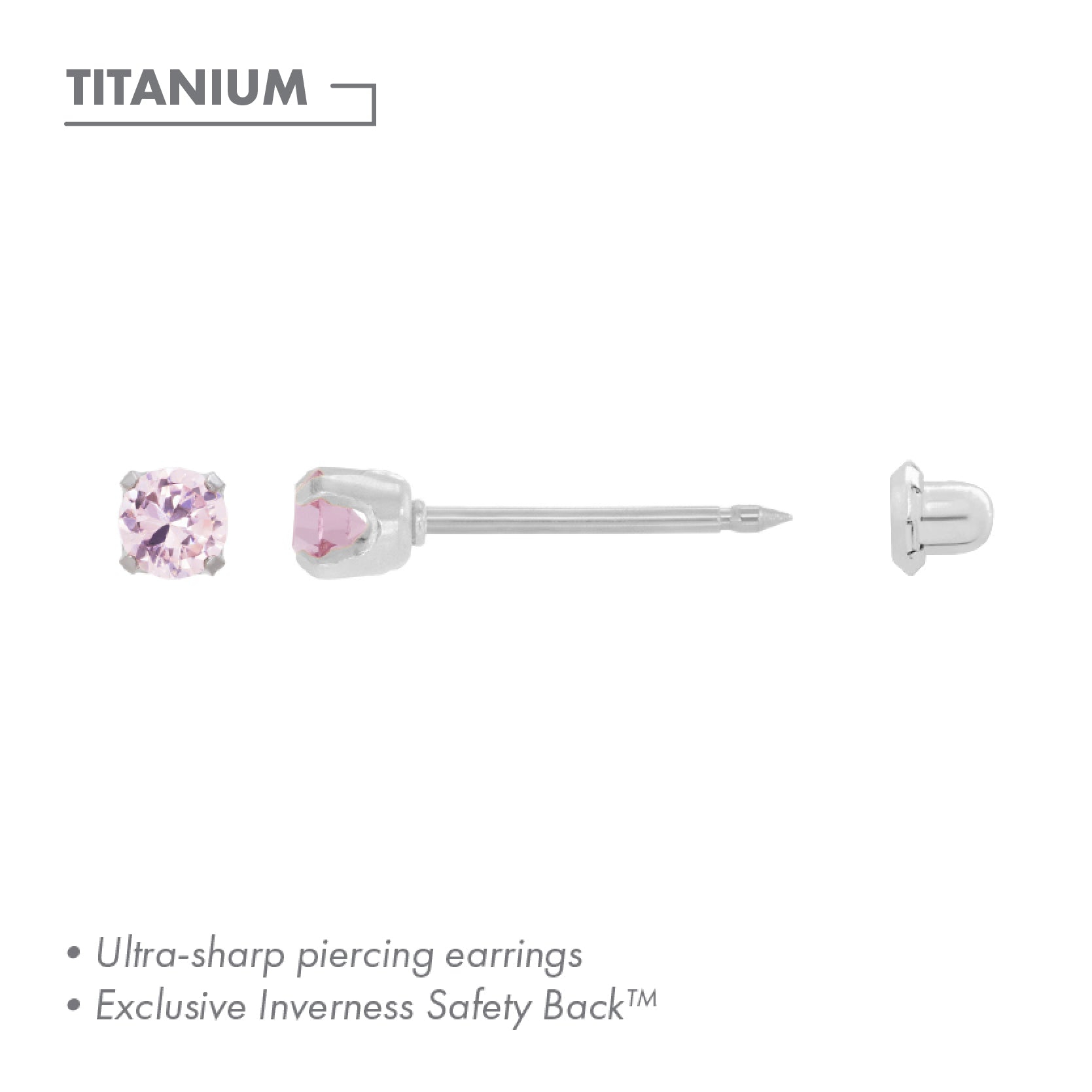 Inverness 3mm Titanium Prong Pink