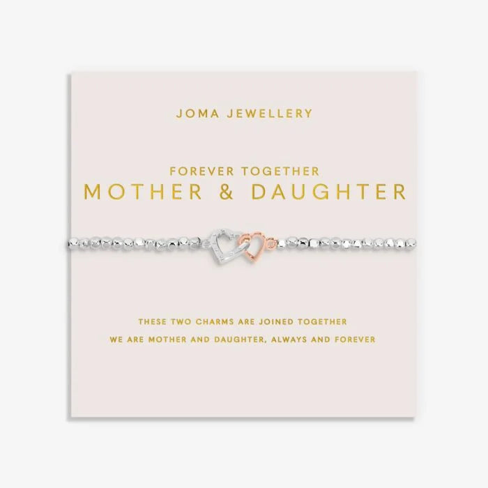 Joma Jewellery Mother's Day Forever Yours Forever Together Mother and Daughter Silver & Rose Gold Plated Bracelet
