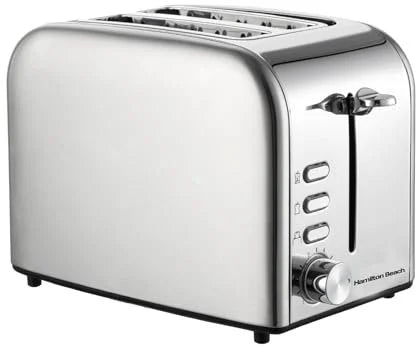 Hamilton Beach Rise Toaster Brushed and Polished Stainless Steel 2 Slice