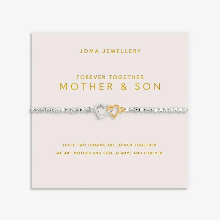 Joma Jewellery Mother's Day Forever Yours Forever Together Mother and Son Silver & Gold Plated Bracelet