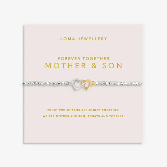 Joma Jewellery Mother's Day Forever Yours Forever Together Mother and Son Silver & Gold Plated Bracelet