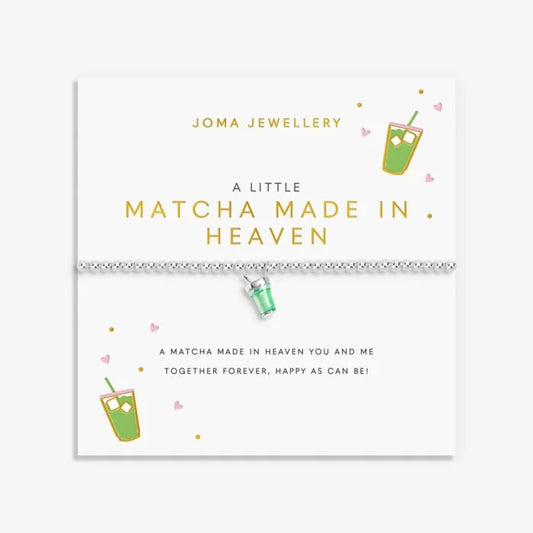 Joma Jewellery A Little Vibes Matcha Made In Heaven Silver Plated Bracelet