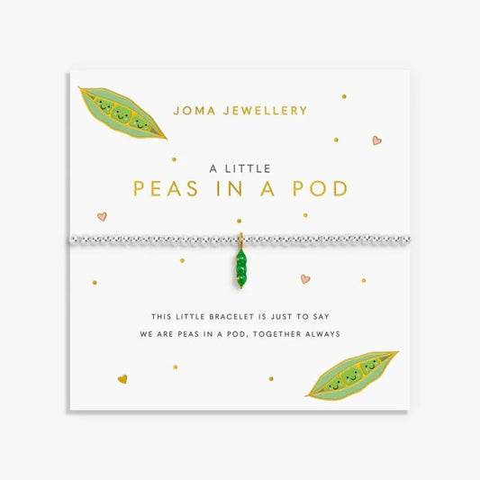 Joma Jewellery A Little Vibes Peas In A Pod Silver Plated Bracelet