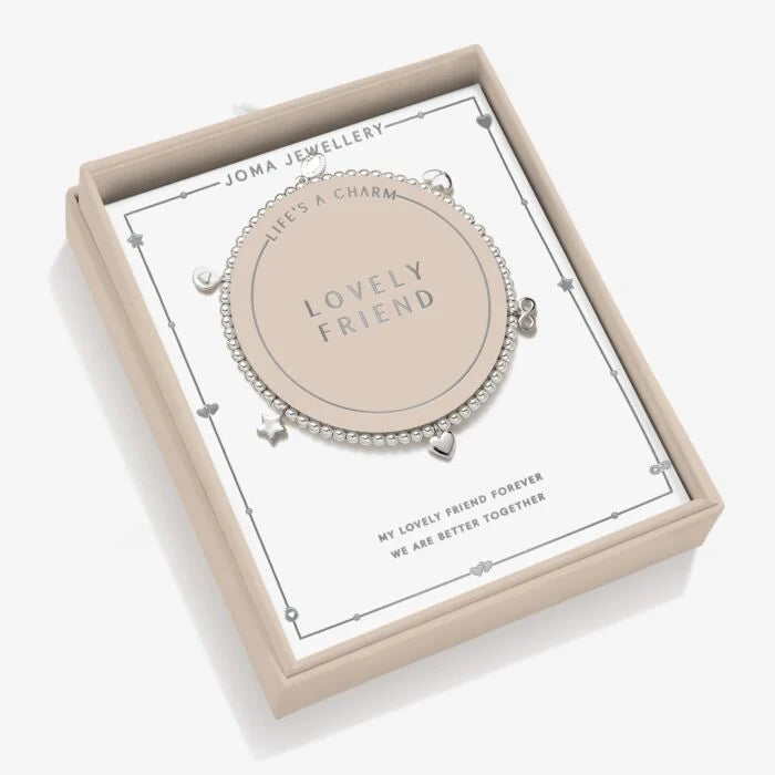 Joma Jewellery Life's A Charm Lovely Friend Silver Plated Bracelet