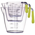 Colourworks Measuring Jug Acrylic Green Set of 3