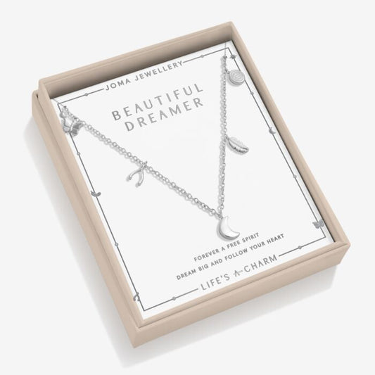 Joma Jewellery Life's A Charm Necklace Beautiful Dreamer Silver Plated Necklace