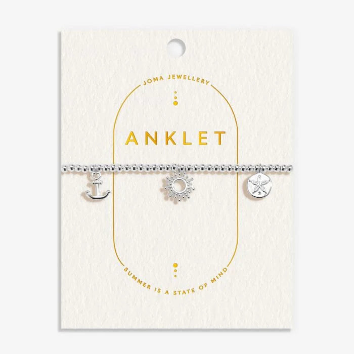 Joma Jewellery Anklet Charms Silver Plated Anklet