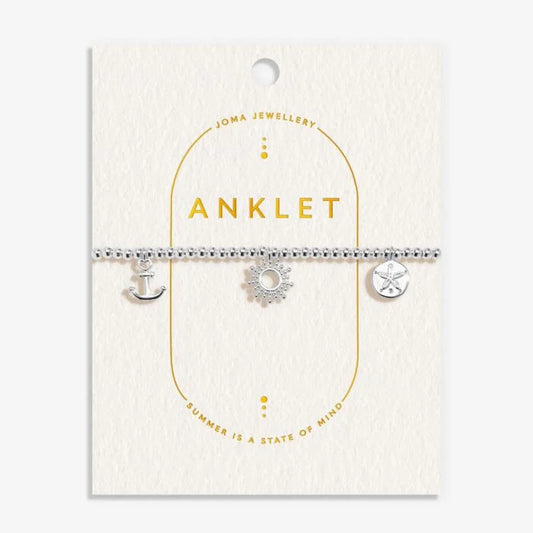 Joma Jewellery Anklet Charms Silver Plated Anklet
