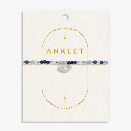 Joma Jewellery Anklet Eye Silver Plated Anklet