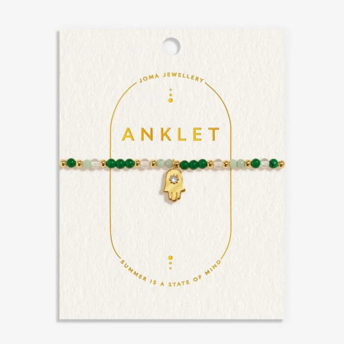 Joma Jewellery Anklet Hand Gold Plated Anklet