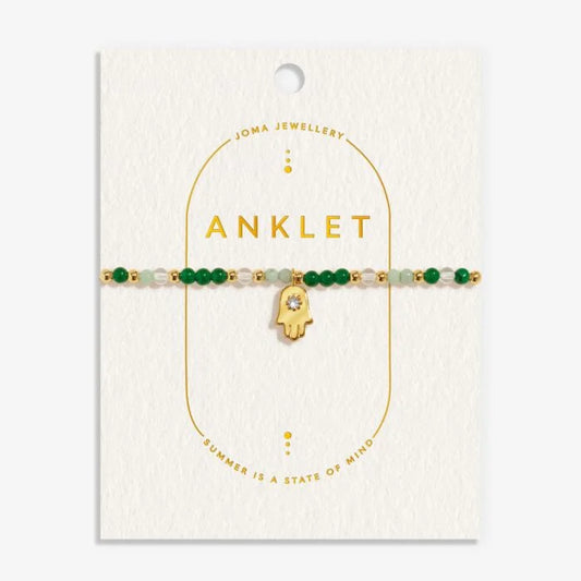 Joma Jewellery Anklet Hand Gold Plated Anklet